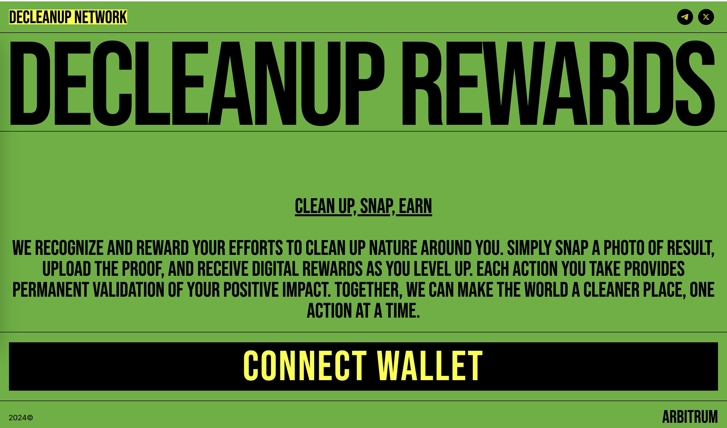 DeCleanup dMRV Tool interface preview
